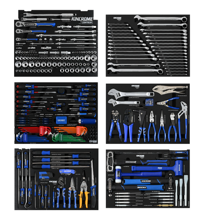 Kincrome CONTOUR Trolley Tool Kit 454 Piece 12 Drawer 60" Blue K1968 Pick Up In Store Tool Box Kincrome