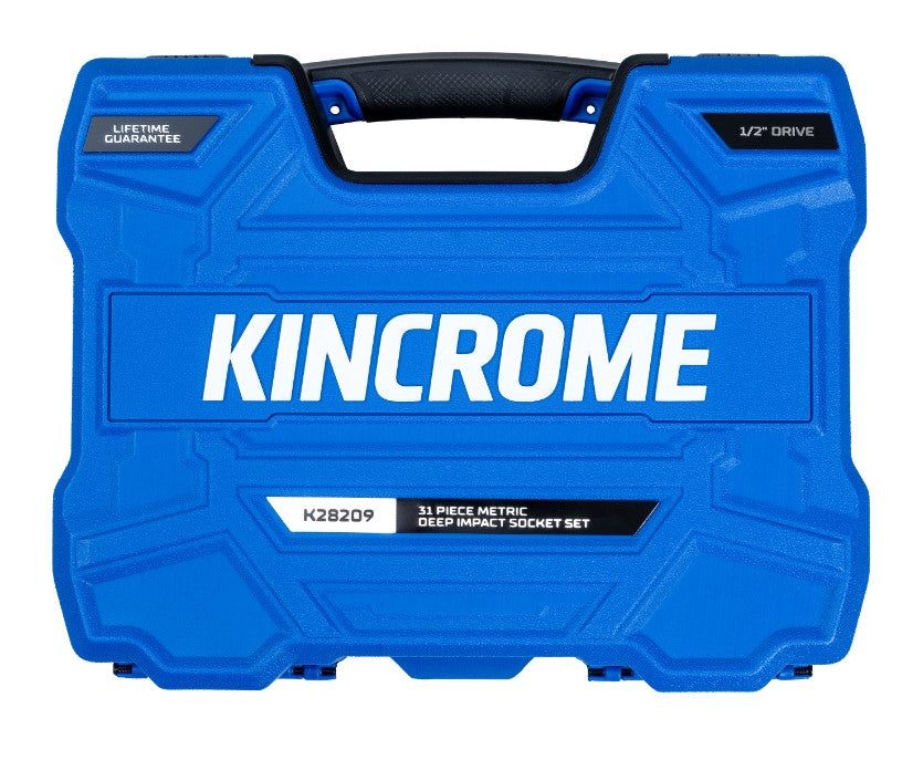 Kincrome Deep Impact Socket Set 31 Piece 1/2" Drive Metric K28209 Socket Set Kincrome