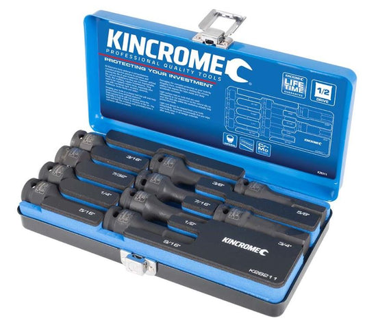 Kincrome Hex Impact Socket Set 10 Piece 1/2" Drive Imperial K28211 Socket Set Kincrome