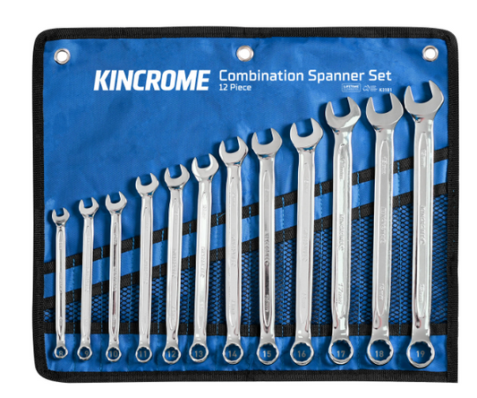 Kincrome Combination Spanner Set 12 Piece Metric K3181 Kincrome Kincrome