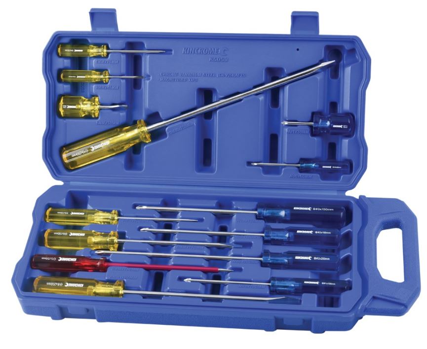 Kincrome Screwdriver Set Acetate Handles 14 Piece K5053 screwdriver Kincrome