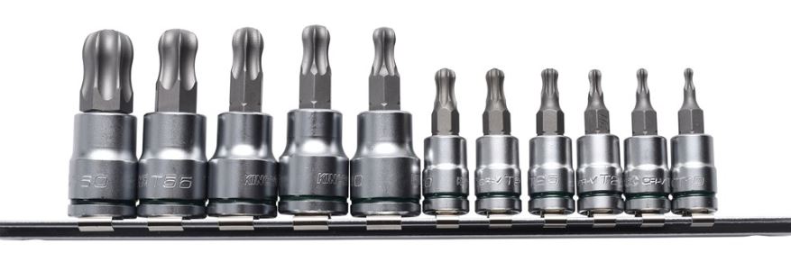 Kincrome Ball-End Torx Socket Set Short Series 11 Piece 1/4 & 3/8 Drive K5425 Hex Bit Kincrome