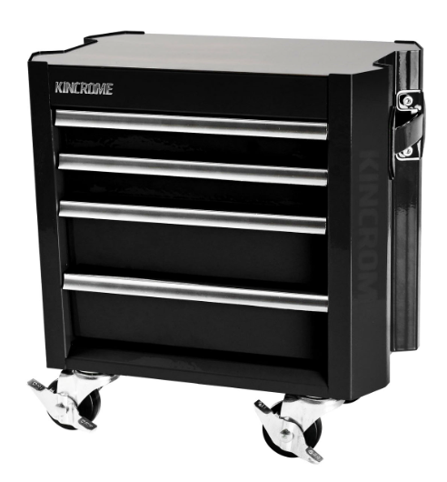 Kincrome CONTOUR Mini Tool Trolley 4 Drawer 10” Black K71024B Pick Up In Store Trolley Kincrome