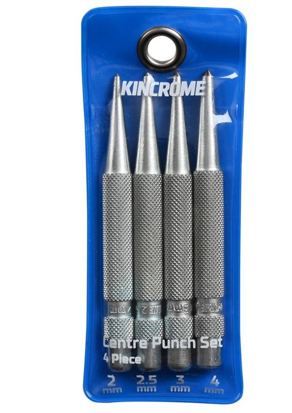 Kincrome Centre Punch Set 4 Piece Small K9435 punch set Kincrome