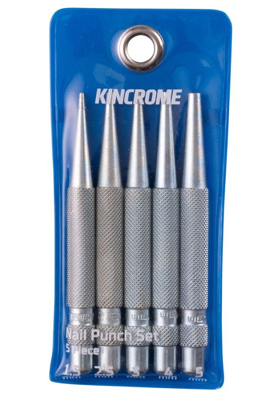 Kincrome Nail Punch Set 5 Piece K9479 punch set Kincrome