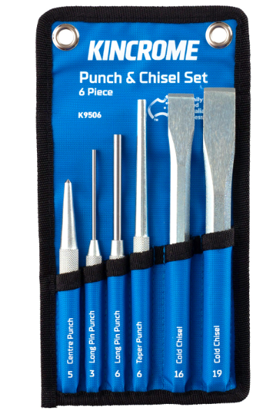 Kincrome Punch & Chisel Set 6 Piece K9506 punch set Kincrome