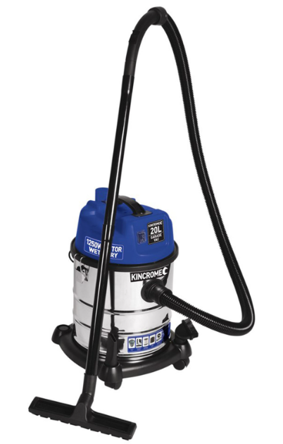 Kincrome Wet & Dry Garage Vacuum 20L 240V/1250W KP702 Pick Up In Store Vacuum Cleaner Kincrome