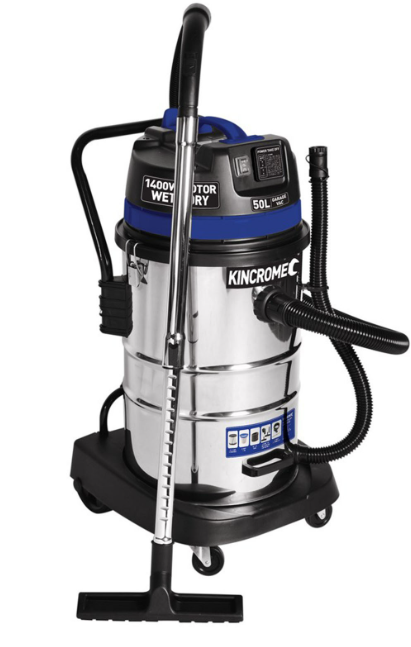 Kincrome Wet & Dry Garage Vacuum 50L 240V/1400W KP704 Pick Up In Store Vacuum Cleaner Kincrome