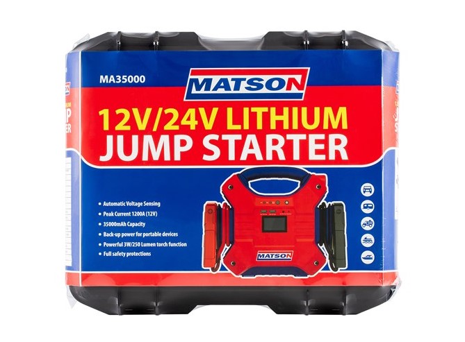 Matson 12/24V Lithium Jump Starter MA35000 Jump Start Matson