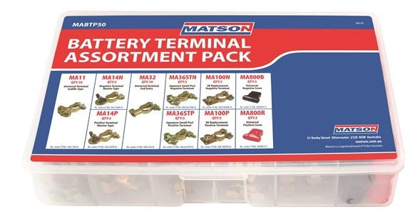 Matson Battery Terminal Assortment 50 Pack MABTP50 Battery Terminal Matson