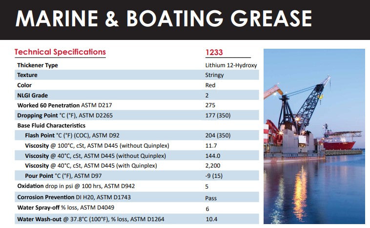 Almatek Marine & Boating Grease 450gm Tube LE 1233 grease Almatek