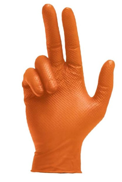 Mack Traction Nitrile Disposable Glove Box of 50 ORANGE Small to 2X Large MKGTRACTI Gloves Mack