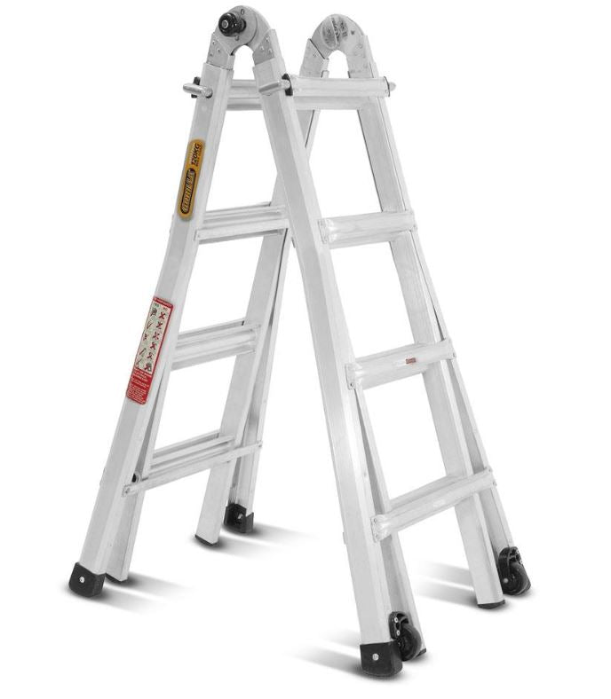 Gorilla 14-Step 1.2-2.1m 120kg Aluminium Mighty 15 Multi-Purpose Ladder MM15-I Pick Up In Store Ladder Gorilla Hartman Group