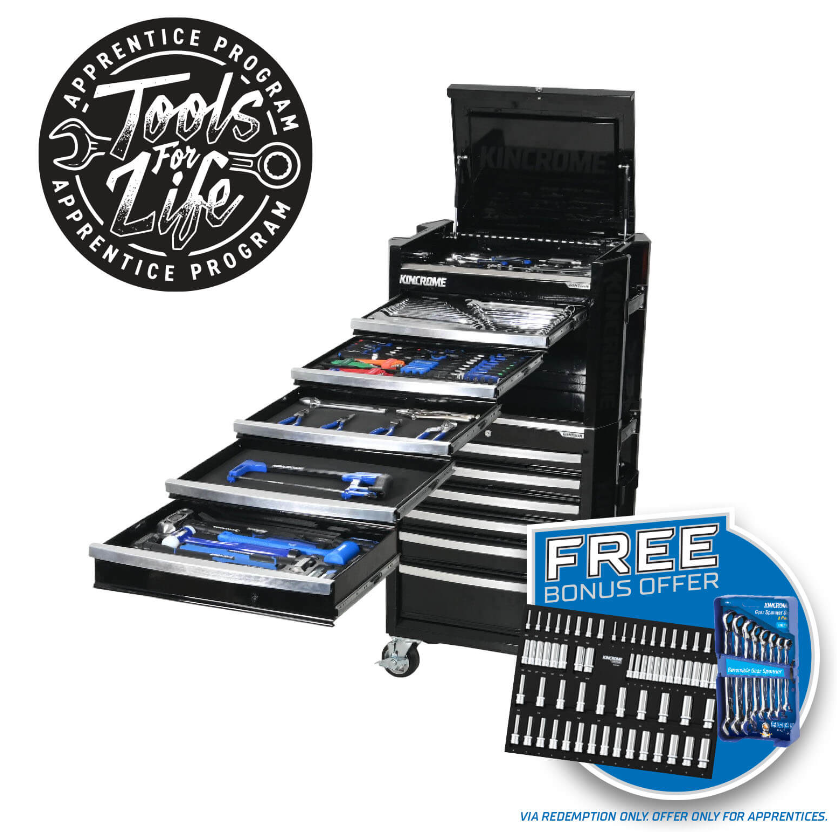 Kincrome CONTOUR Workshop Tool Kit 307 Piece 11 Drawer 29" Black P1821B Pick Up In Store Tool Box Kincrome