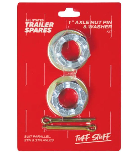 All States Trailer Axle Nut, Pin & Washer 1in x 2 R1330A Axle Nut All States Trailer Spares