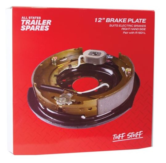 All States Trailer Backing Plate Electric 12in Right R1601R Brake Plate All States Trailer Spares