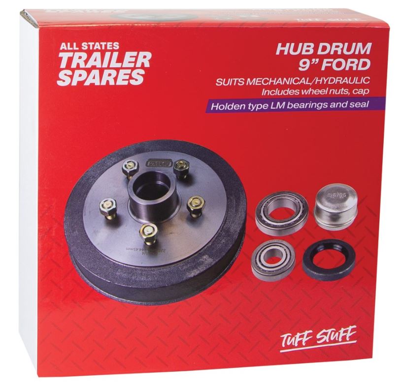 All States Trailer FORD Hub Drum 9in Brg Seal Cap LM R1903 Hub Drum All States Trailer Spares