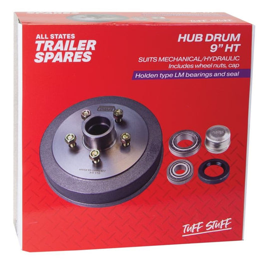 All States Trailer HT Hub Drum 9in Brg Seal Cap LM R1903B Hub Drum All States Trailer Spares