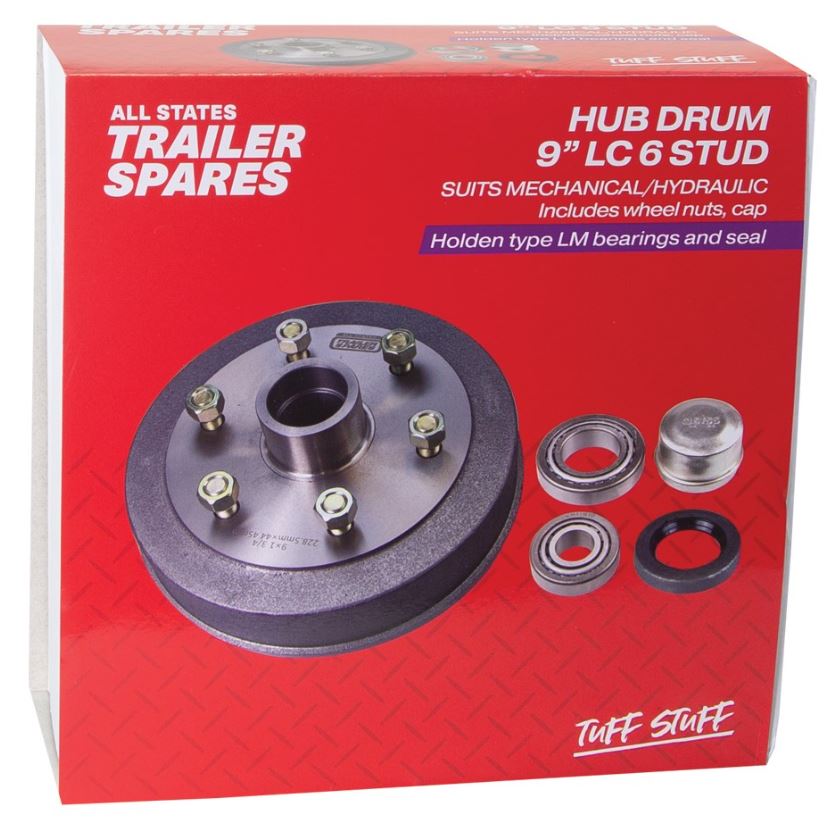 All States Trailer LC6 Hub Drum 9in Brg Seal Cap LM R1903C Hub Drum All States Trailer Spares