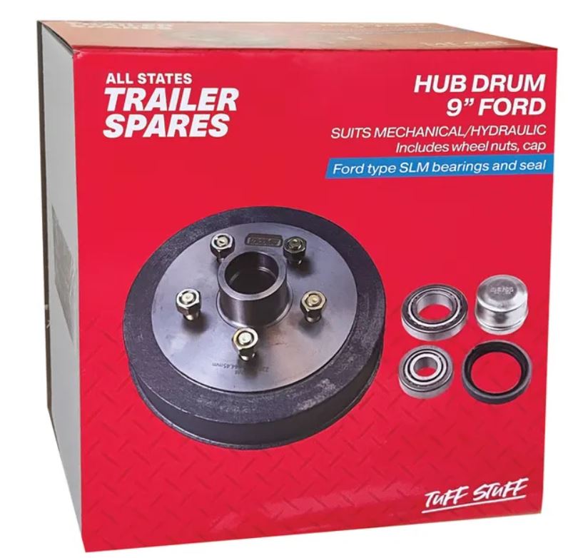 All States Trailer FORD Hub Drum 9in Brg Seal Cap SLM R1904 Hub Drum All States Trailer Spares