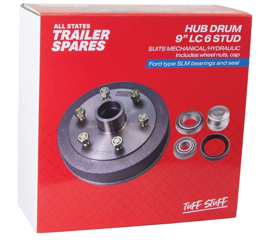 All States Trailer LC6 Hub Drum 9in Brg Seal Cap SLM R1904C Hub Drum All States Trailer Spares