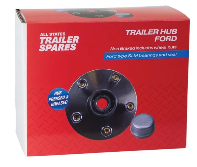 All States Trailer Hub (Blk) Lazy 150mm - FORD(5x114.3) SLM R1908 Hub All States Trailer Spares