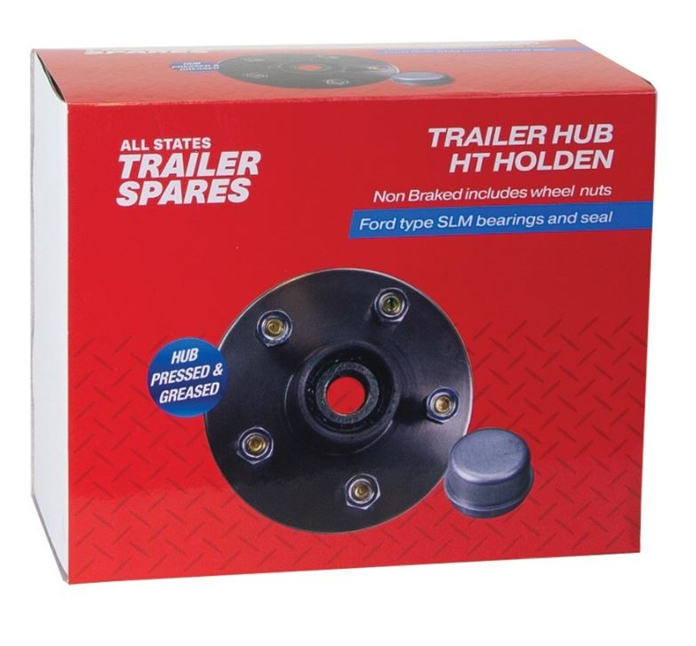 All States Trailer Ht Holden Hub (Blk) Lazy 150mm - HT(5x108) SLM R1908B Hub All States Trailer Spares