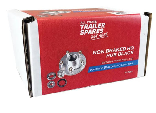 All States Trailer Non Braked HQ Hub Black SLM R1908J Hub All States Trailer Spares