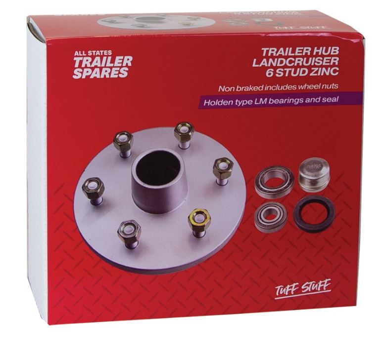 All States Trailer LC6 Hub Lazy Zinc Brg Seal Cap LM R1909B Hub All States Trailer Spares