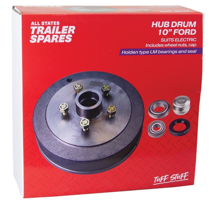 All States Trailer FORD Hub Drum 10in Brg Seal Cap LM R1921 Hub Drum All States Trailer Spares