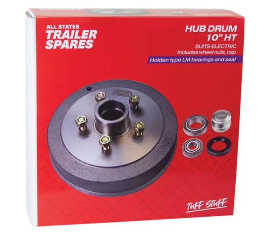 All States Trailer HT Hub Drum 10in Brg Seal Cap LM R1921B Hub Drum All States Trailer Spares