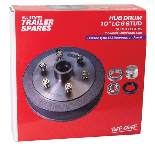 All States Trailer LC6 Hub Drum 10in Brg Seal Cap LM R1921C Hub Drum All States Trailer Spares