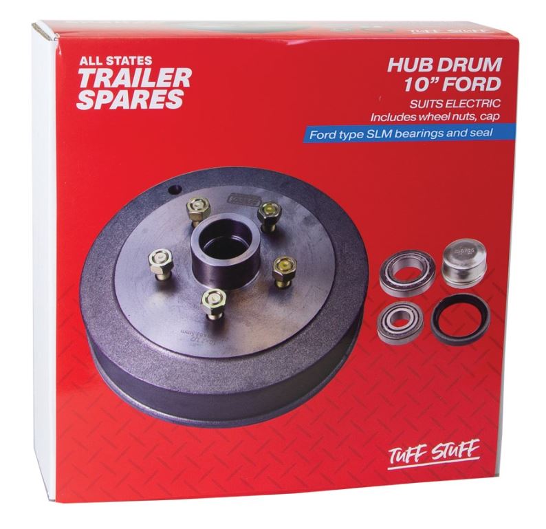 All States Trailer FORD Hub Drum 10in Brg Seal Cap SLM R1922 Hub Drum All States Trailer Spares