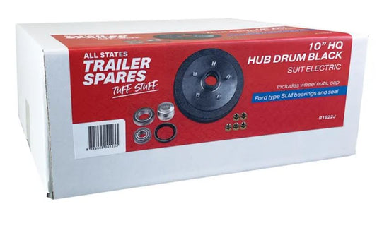 All States Trailer HQ Hub Drum Black 10in Brg Seal Cap SLM R1922J Hub Drum All States Trailer Spares