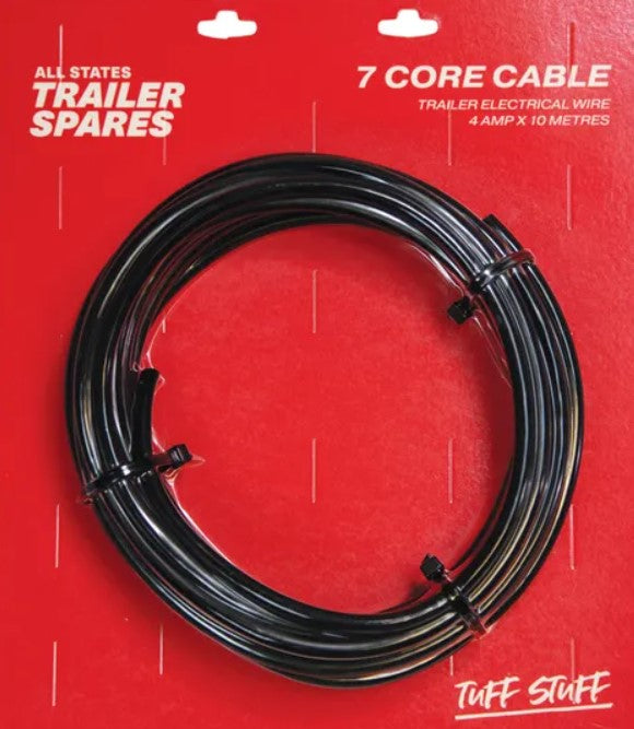 All States Trailer Cable 7 Core Colored 4 Amp x 10mtrs R4104A Cable All States Trailer Spares