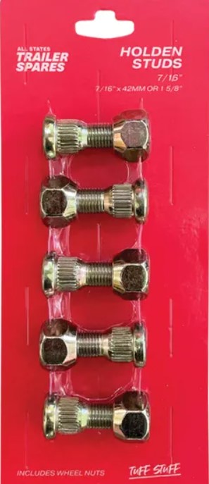 All States Trailer 7/16 inch Holden Wheel Stud w/Nut x 5 R8414 studs All States Trailer Spares