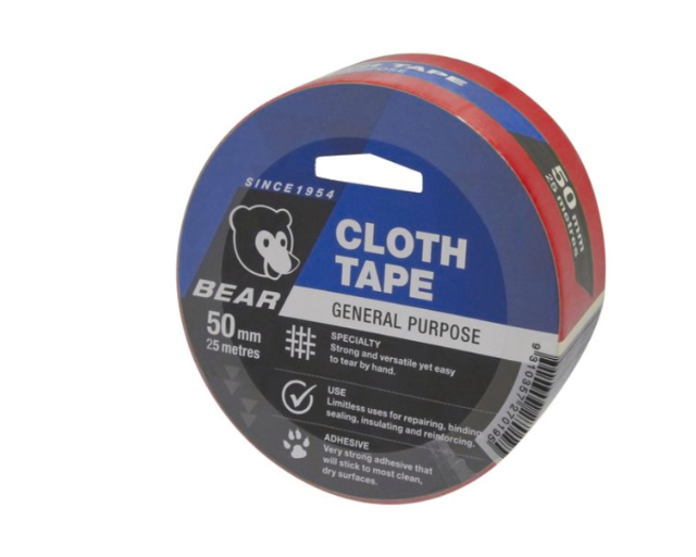 Bear Cloth Tape 50mm X 25m RED 66623336617 tape Bear