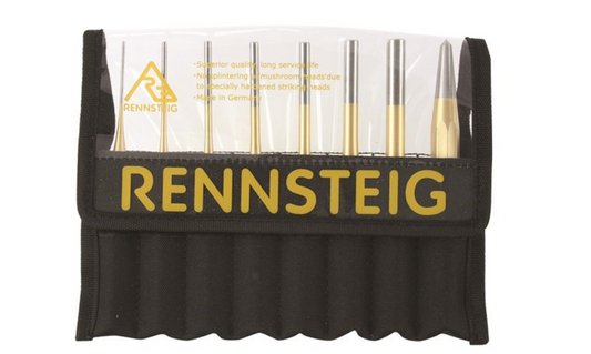 Rennsteig Centre & Parallel Pin Pun Set 8 Piece REN01 Pin Punch Rennsteig