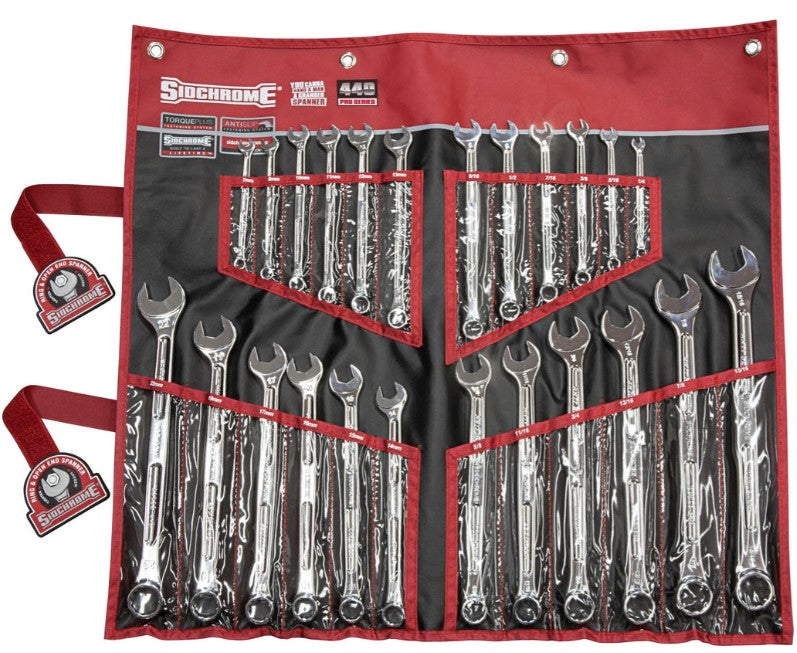 Sidchrome 24Pc 440 Pro Series Ring & Open End Spanner Set Metric & AF SCMT22106 Spanner Sidchrome