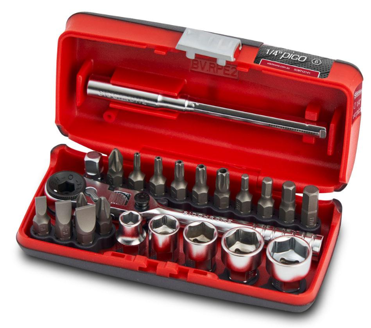 Sidchrome 23pce Metric 1/4" Drive Pico Socket & Tool Set SCMT12141 Socket Set Sidchrome