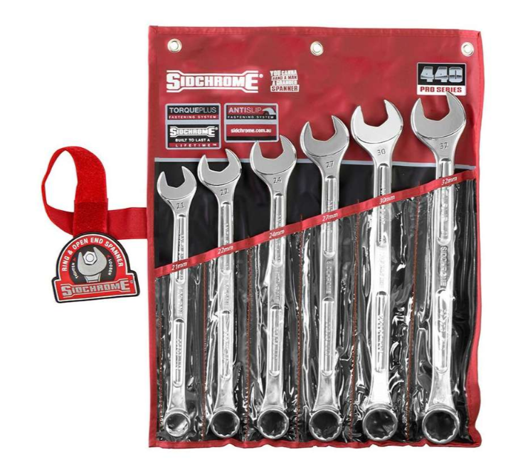 Sidchrome 440 Series 6 Piece Ring & Open End Metric Spanner Set SCMT22340 Spanner Set Sidchrome