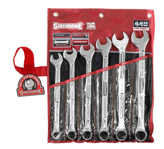 Sidchrome 440 Series 6 Piece Ring & Open End Metric Spanner Set SCMT22340 Spanner Set Sidchrome