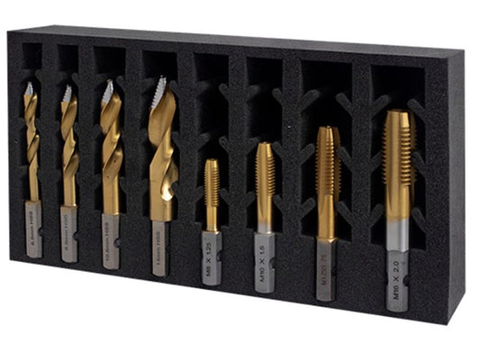 Alpha VersaDrive TurboTip Drill Bit, 6.8, 8.5, 10.5, 14mm & ImpactaTaps, M8, M10, M12, M16 c.w 1/2in Impac 328015-SET1 Drill Sets Alpha