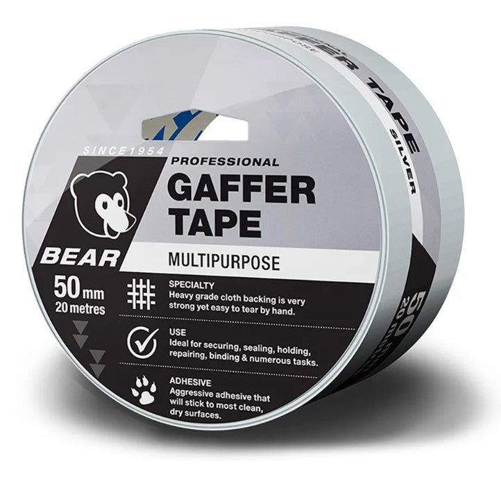 Bear Silver Multi-Purpose Gaffer Tape 50mmx20m 66623336625 tape Bear