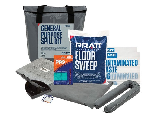 Pratt 25Ltr General Purpose Aus Vehicle Spill Kit-Grey Bag SKGP025 Pick Up In Store Spill Pratt