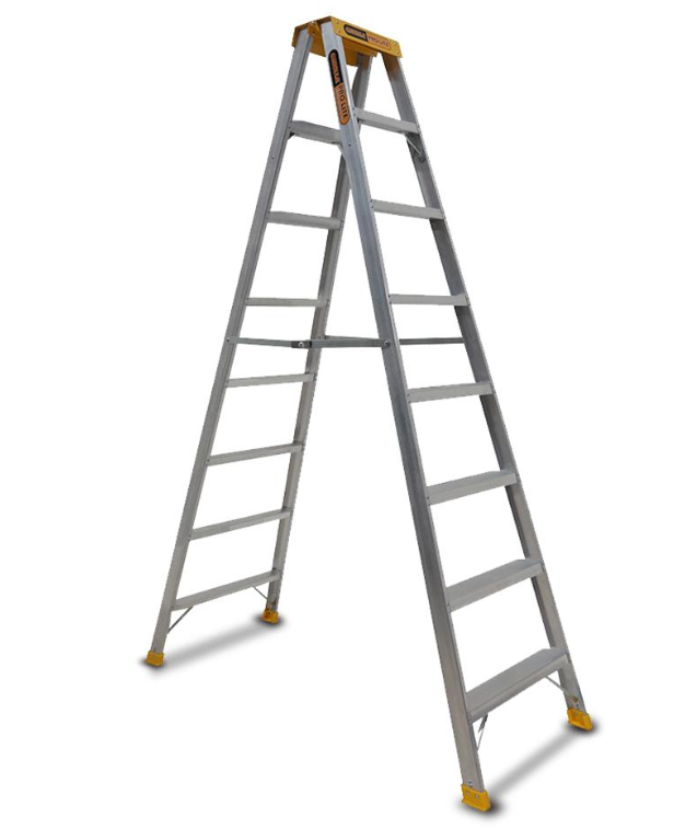 Gorilla PRO Pro-Lite 8 Step Double Sided Aluminium Ladder 8FT 150kg SM008-PRO Pick Up In Store Gorilla Hartman Group Gorilla Hartman Group