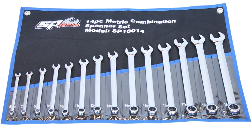 SP Tools Combination Roe Spanner Set -Metric 14pc SP10014 Spanner Set SP Tools