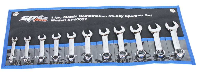 SP Tools Combination ROE Spanner Set - Stubby Metric 11pc SP10027 Spanner Set SP Tools