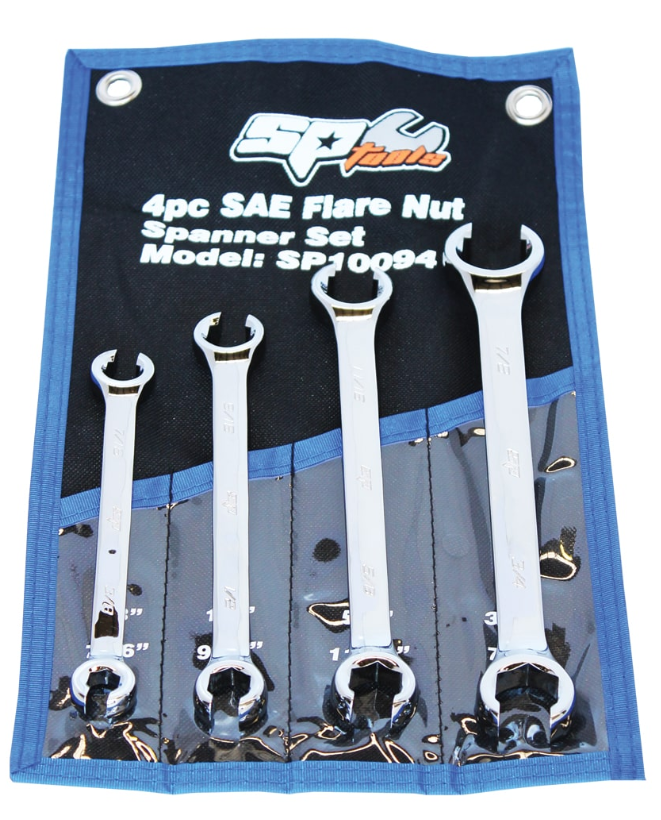 SP Tools Flare Nut Spanner Set - SAE - 4pc SP10094 Spanner Set SP Tools