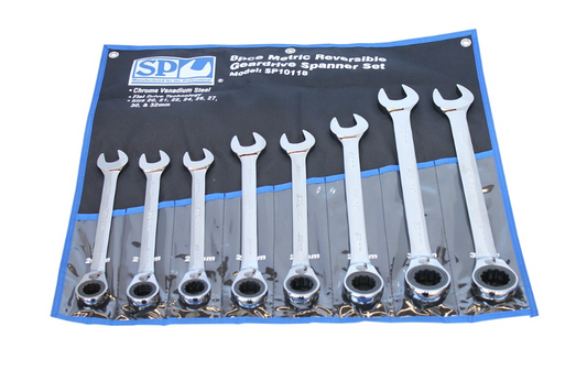 SP Tools Gear Drive ROE Spanner Set 15° Offset Metric 8pc SP10118 Spanner Set SP Tools